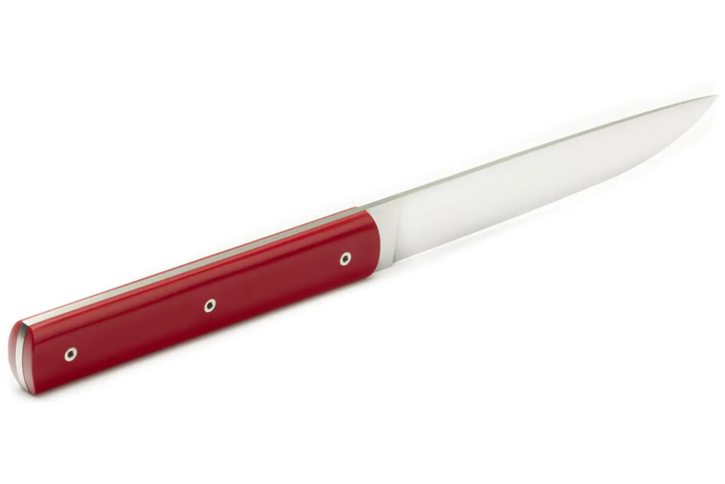Coffret de 6 couteaux de table faits mains Perceval 888 rouge