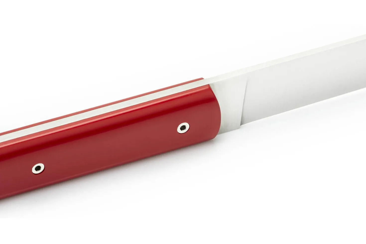 Coffret de 6 couteaux de table faits mains Perceval 888 rouge