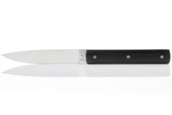 Coffret de 6 couteaux de table faits mains Perceval 9.47 en ébène du Gabon