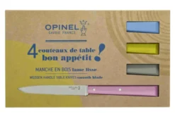 Coffret de 4 couteaux de table Opinel Bon Appétit Campagne n°125 lames 11cm en inox manches en charme
