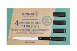 Coffret de 4 couteaux de table Opinel N°125 Pro lames micro dentées 11cm
