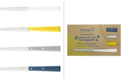 Coffret de 4 couteaux de table Opinel Bon Appétit Céleste n°125 lames 11cm en inox manches en charme
