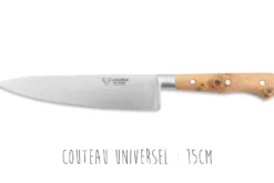 Coffret de 3 couteaux en genévrier Laguiole en Aubrac : Office + Universel + Chef