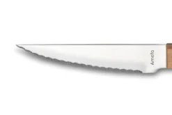 Coffret de 6 couteaux Pizza Bois Amefa inox et pakka
