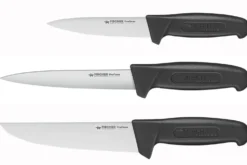 Coffret de 3 couteaux professionnels Fischer HACCP Profinox spécial boucher