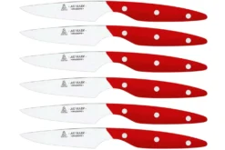 Coffret de 6 couteaux à steak Brasserie Au Nain rouge pastello lame lisse