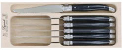 Coffret de 6 couteaux à steak microdentés Laguiole par André Verdier