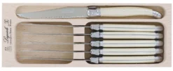 Coffret de 6 couteaux à steak microdentés Laguiole par André Verdier