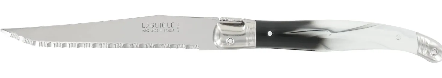 Coffret de 6 couteaux à steak microdentés Laguiole par André Verdier