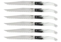 Coffret de 6 couteaux à steak microdentés Laguiole par André Verdier