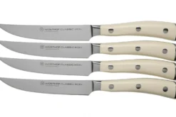 Coffret de 4 couteaux à steak Wüsthof Classic Ikon blanc forgés