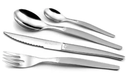 Coffret de 24 couverts de table Lou Laguiole Jet Sablé gris inox 18/0