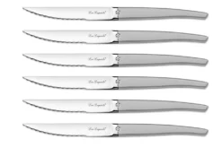 Coffret de 24 couverts de table Lou Laguiole Jet Sablé gris inox 18/0