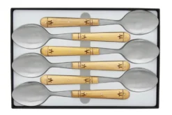 Coffret de 6 cuillères de table Nontron 87602 manche buis rond 20cm