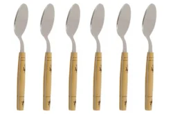 Coffret de 6 cuillères de table Nontron 87602 manche buis rond 20cm
