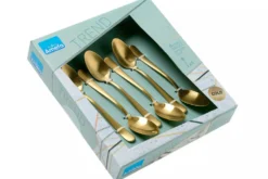 Coffret de 6 cuillères à moka Amefa Austin inox revêtement coloré