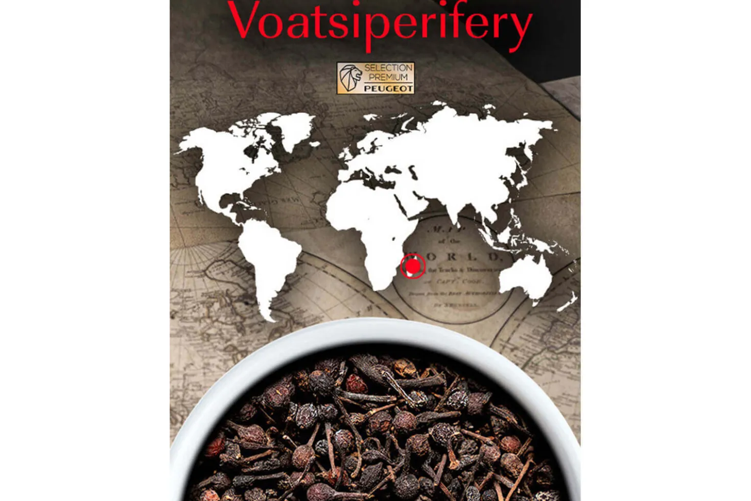 Coffret de 3 sachets fraîcheur Peugeot Premium poivre sauvage de Madagascar Voatsiperifery - 3x20g