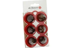 Coffret 6 douilles De Buyer Classic en Tritan unies et cannelées