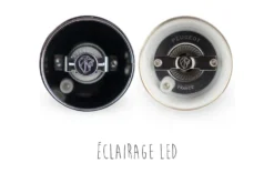 Coffret duo de moulins électriques à sel et à poivre Peugeot Zeli 14cm en ABS brossé