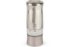 Coffret duo de moulins électriques à sel et à poivre Peugeot Zeli 14cm en ABS brossé