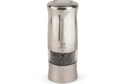 Coffret duo de moulins électriques à sel et à poivre Peugeot Zeli 14cm en ABS brossé
