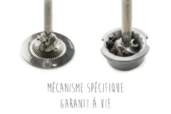 Coffret duo moulin à sel et poivre Peugeot Bistro en bois noir + blanc 10cm