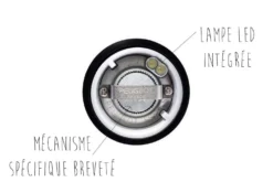 Coffret duo moulin à sel et poivre électrique Peugeot Elis Sense U Select en inox avec éclairage 20cm