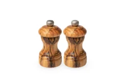 Coffret duo moulin à sel et poivre Peugeot Bistro en bois d'olivier 10cm