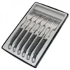 Coffret 6 fourchettes de table Laguiole Postiche Gris
