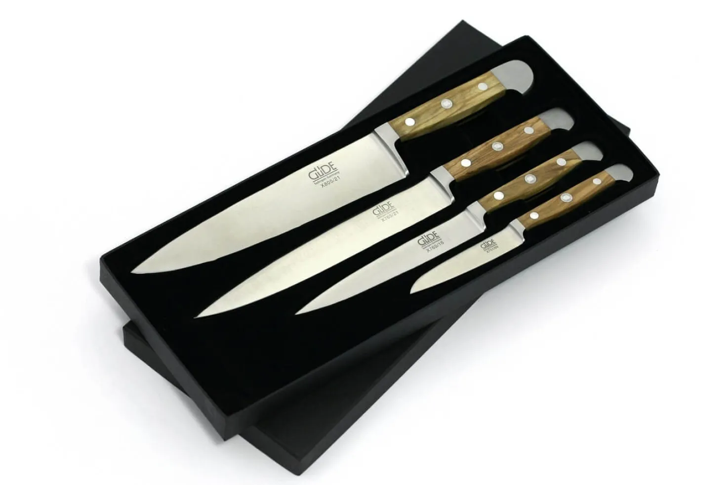 Coffret Güde 4 couteaux forgés Alpha Olive