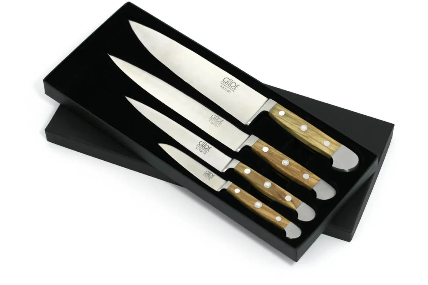Coffret Güde 4 couteaux forgés Alpha Olive