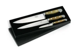 Coffret Güde 3 couteaux forgés Alpha Olive