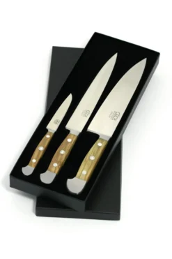 Coffret Güde 3 couteaux forgés Alpha Olive