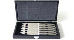 Coffret Laguiole Pradel 6 couteaux forgés 11cm élégants et micro-dentés