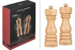 Coffret moulins sel et poivre Cole & Mason London hêtre 18cm