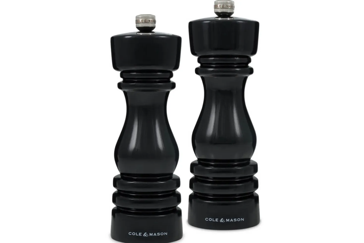Coffret moulins sel et poivre Cole & Mason London noir gloss 18cm