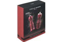 Coffret moulins sel et poivre Cole & Mason London rouge gloss 18cm