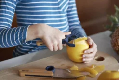 Coffret Opinel Le Petit Chef couteau + éplucheur + protège-doigts - Bleu