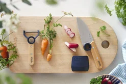 Coffret Opinel Le Petit Chef couteau + éplucheur + protège-doigts - Bleu