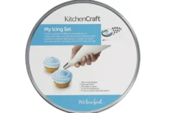 Coffret pâtissier Kitchencraft My Icing Set avec 14 douilles en acier inoxydable + poche en coton