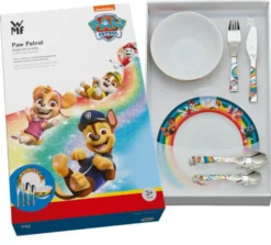 Coffret repas enfant WMF Pat'Patrouille acier inox 18/10 et porcelaine