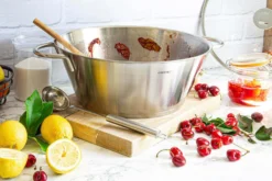 Confiturière Cristel Grande Tablée en inox et couvercle en verre