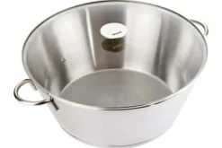 Confiturière Cristel Grande Tablée en inox et couvercle en verre
