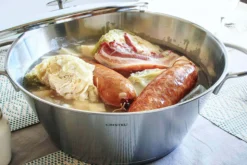 Confiturière Cristel Grande Tablée en inox et couvercle en verre