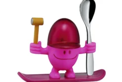 Coquetier enfant WMF McEgg rose avec cuillère
