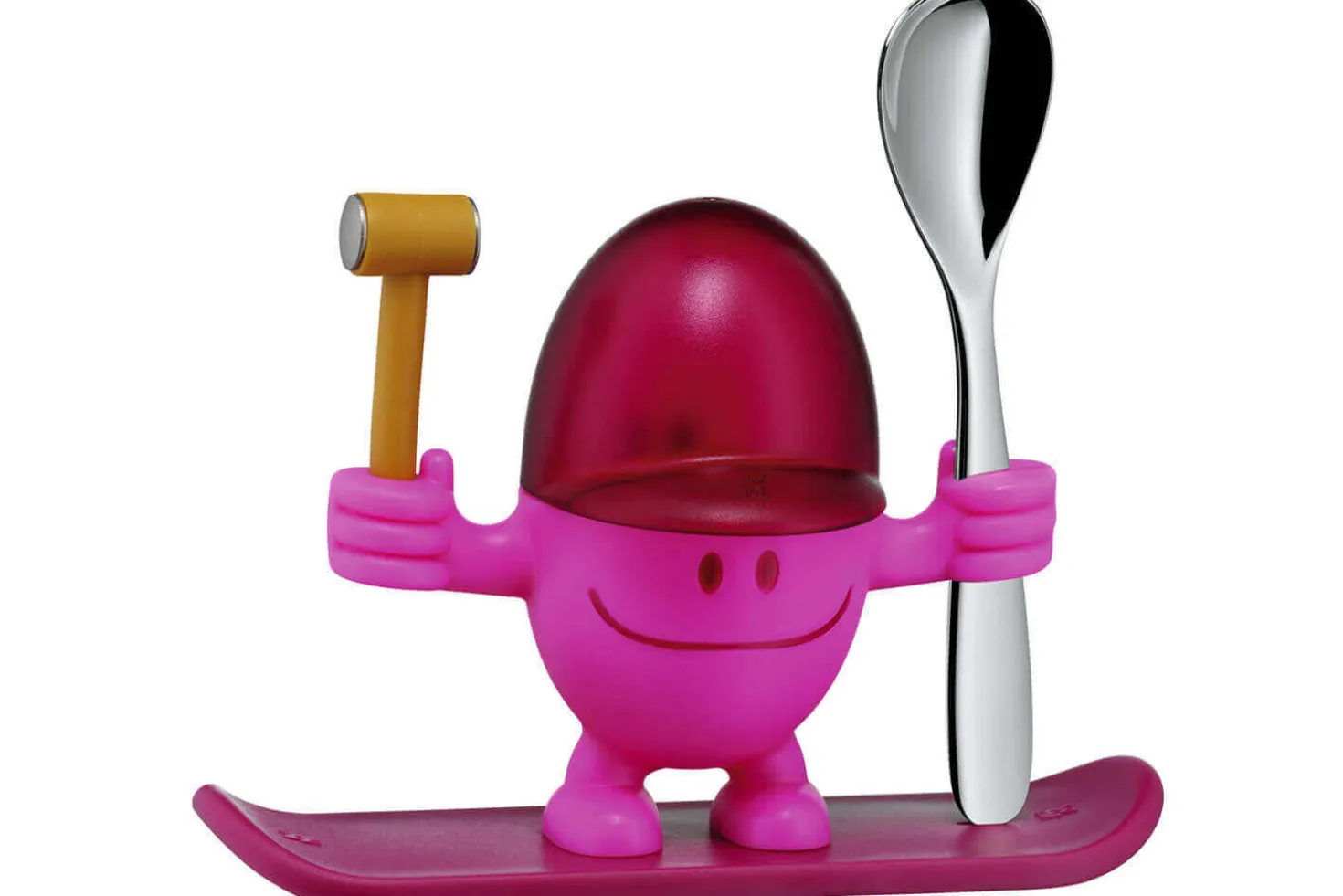 Coquetier enfant WMF McEgg rose avec cuillère