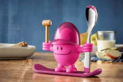 Coquetier enfant WMF McEgg rose avec cuillère