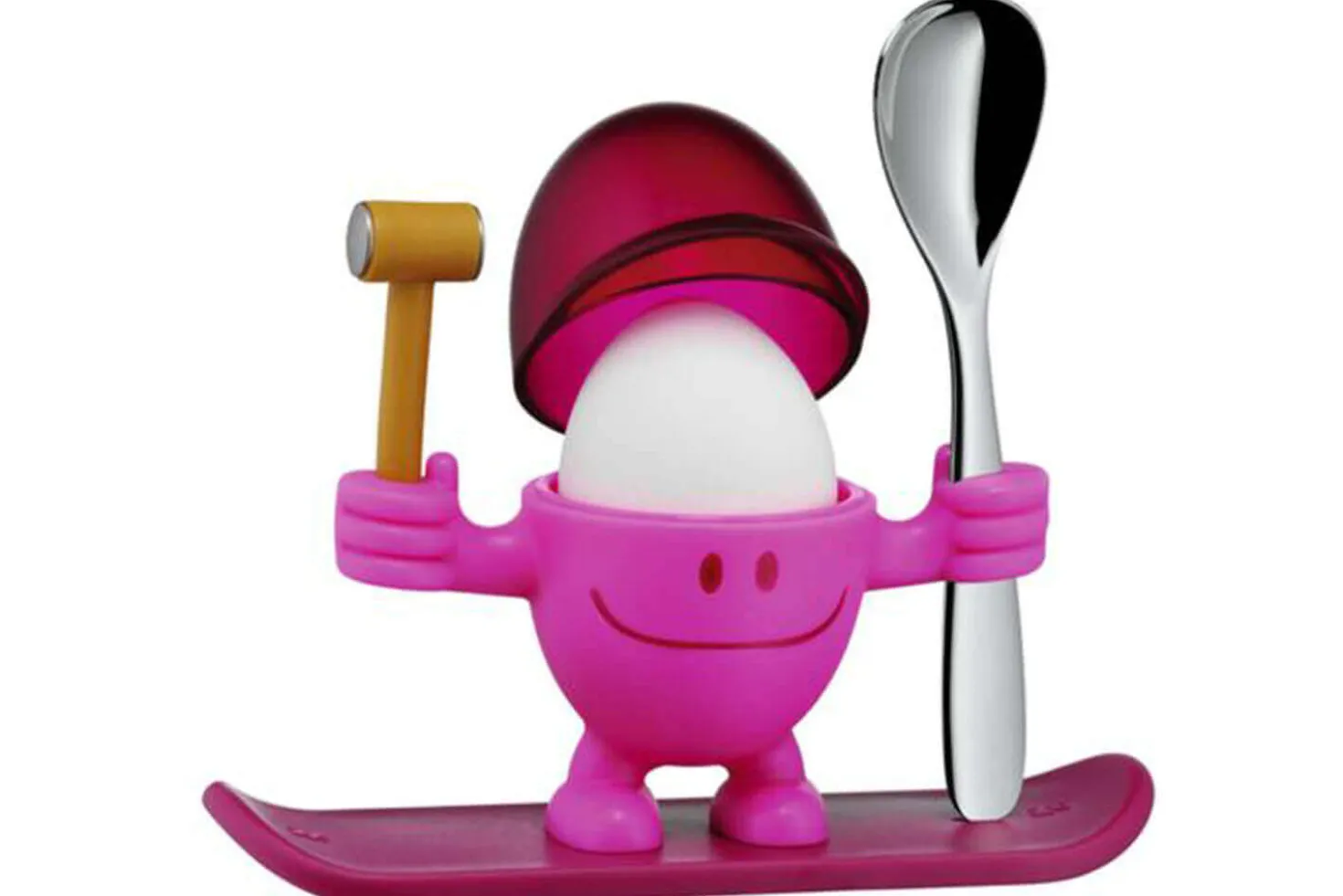 Coquetier enfant WMF McEgg rose avec cuillère