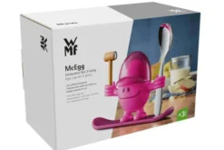 Coquetier enfant WMF McEgg rose avec cuillère