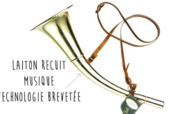 Corne d'appel Elless ronde cintrée à pavillon laiton 40cm
